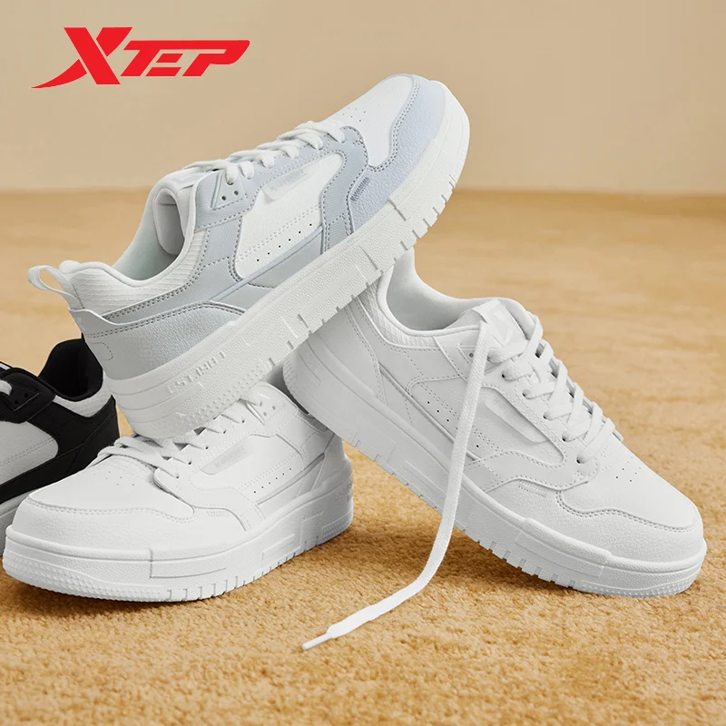 Xtep Skateboard Shoes Women\'s Retro Wear-Resistant Non-Slip Sneakers Low Top Lace Up Street Female Sports Shoes 877418310020