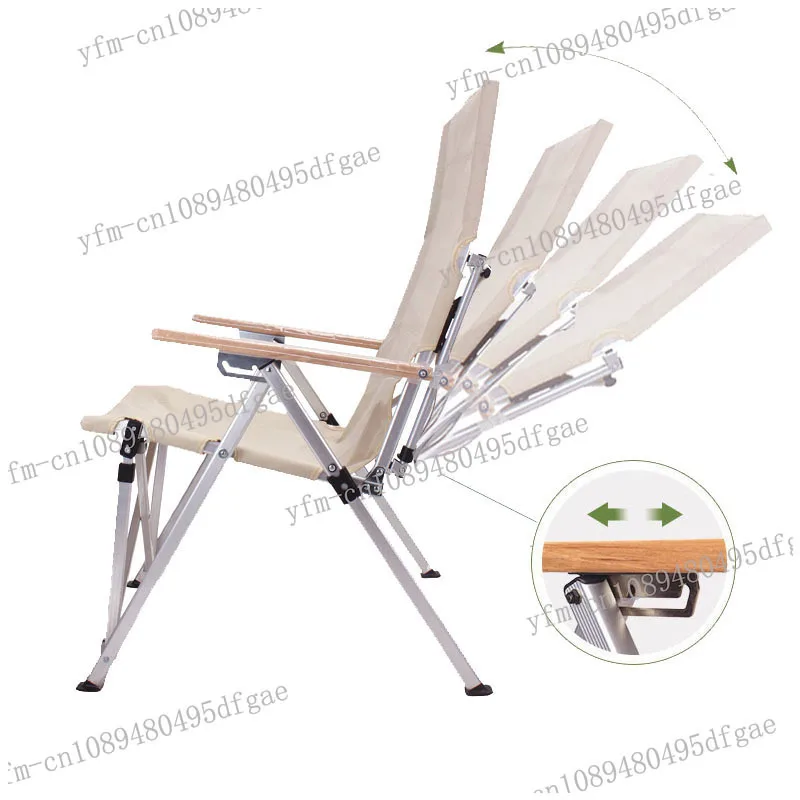 Four-speed Outdoor Camping Chair, Adjustable Long Back Chair, Folding, Recliner, Garden, picnic, Beach, Relaxation Chair