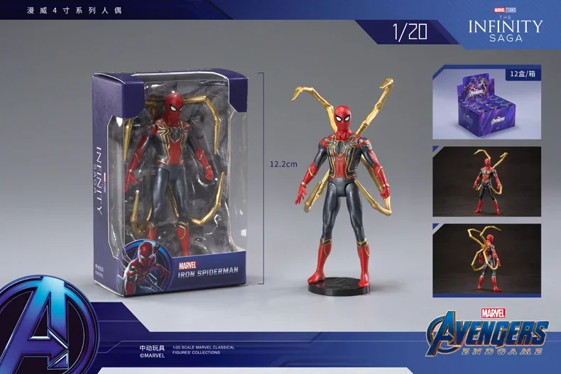 10,2 cm Original ZD Actionfigur Spielzeug Iron Man Scarlet Spider Miles Morales Spider-Man Venom Gwen Bewegliche Puppe Anime Modell Geschenk – Detail 18