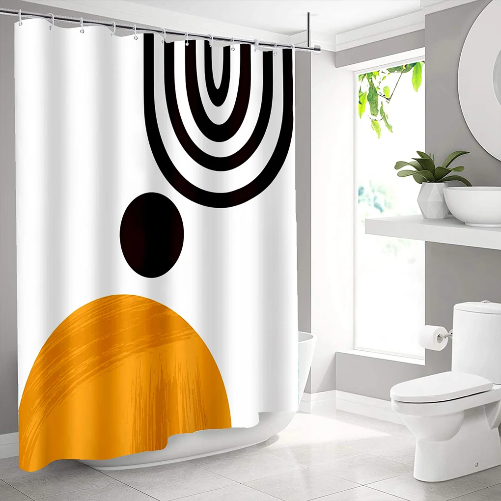 Geometric Designs Shower Curtain - Waterproof And Mold Proof Good Hand Feeling Polyester Bathroom