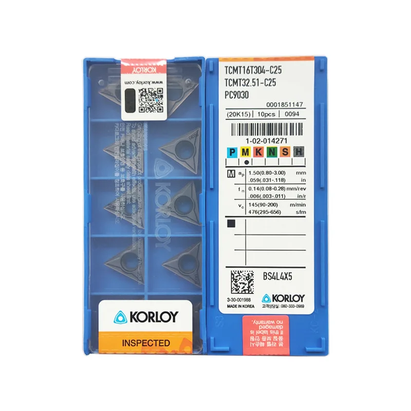 

10pcs KORLOY TCMT090204 TCMT090208 TCMT110204 TCMT110208 TCMT16T304 TCMT16T308 C25 HMP NC3020 NC3030 NC3120 PC9030 CC1500 CN2500