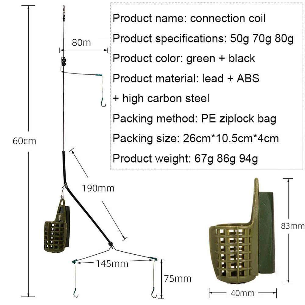 Fishing Hook Artificial Bait  Cage Set  Feeder  Rack Rock  Catfish Jig Carp  Tackle Fishing Accessories Tools