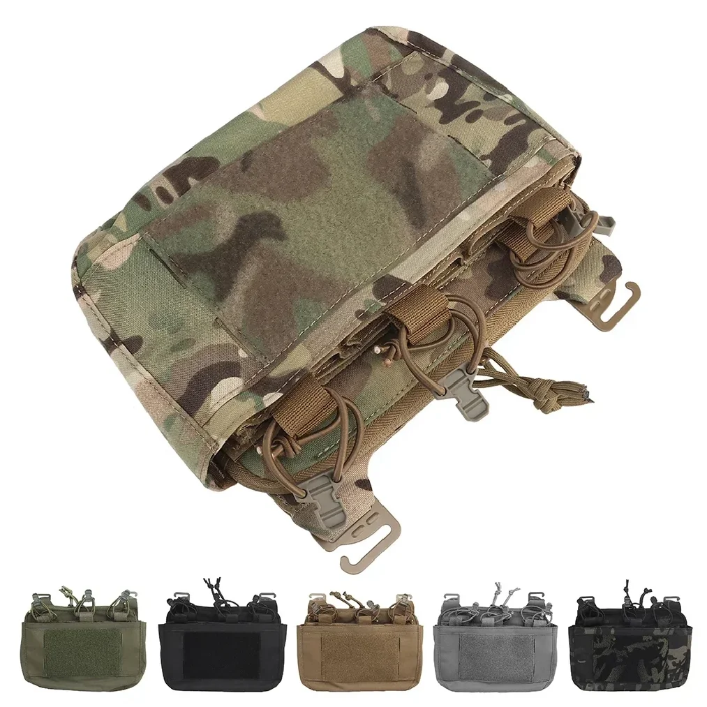 

G-hook DOPE Front Flap Double Stack Abdominal Fanny Pack Triple Magazine Insert Kangroo Pouch For FCPC FCSK Plate Carrier Vest