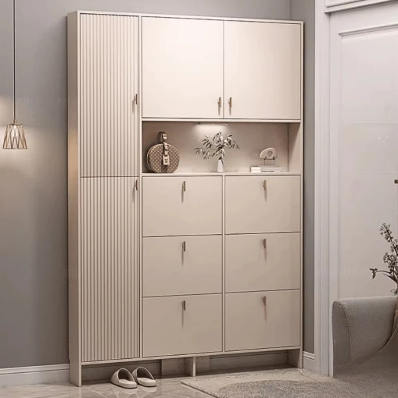 

High-end smart shoe cabinets with clamshell doors enhance your living space