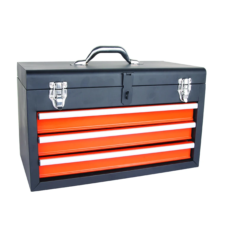 CE Certified Portable Steel Tool Chest Box 3-Drawers Iron Storage Cabinet For Mechanics And Organizing Toolbox