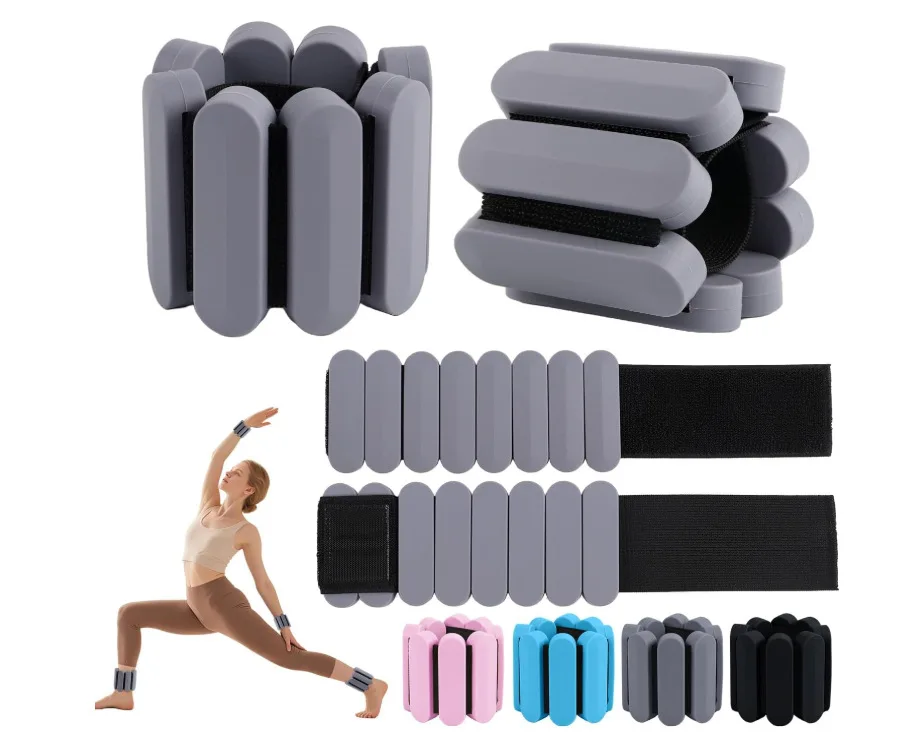 TWGZ Detachable Unisex Home Gym Weighted Wrist Band, 2-Pack 0.5lb × 2, Wrist Support, Weight Bearing for Sports, Rubber Material