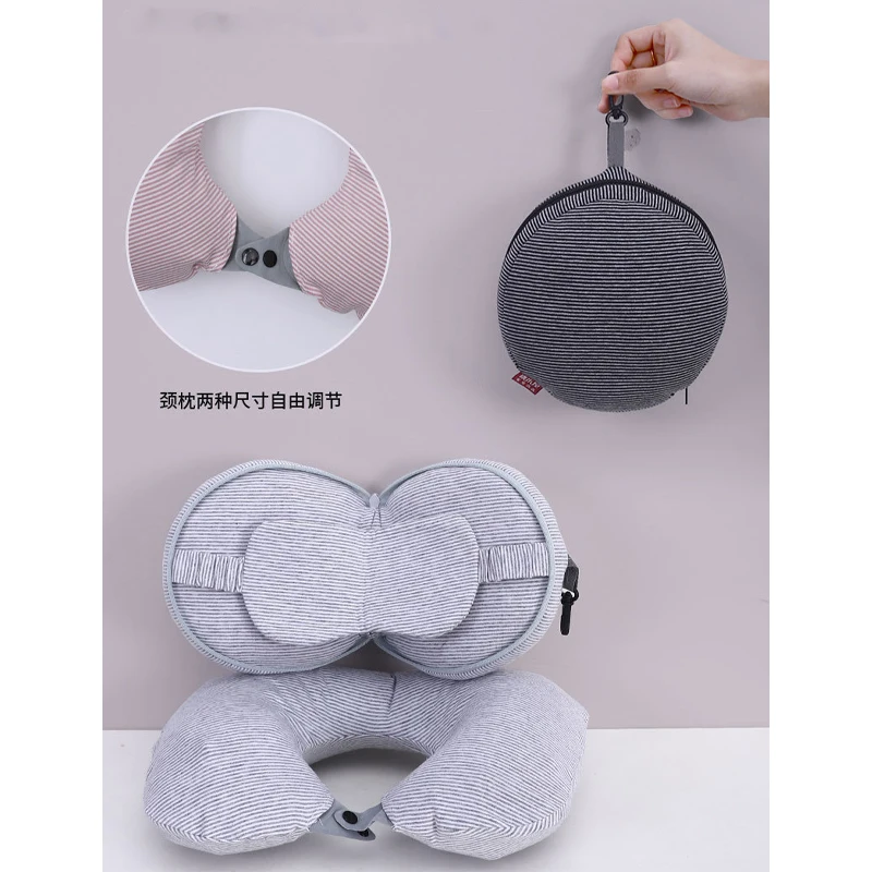 New Simple Neck Pillow Eye Mask Pillow Portable Travel Sleep Mask Pillow For Airplane Office Nap Neck Support Sleep Aid Pillow