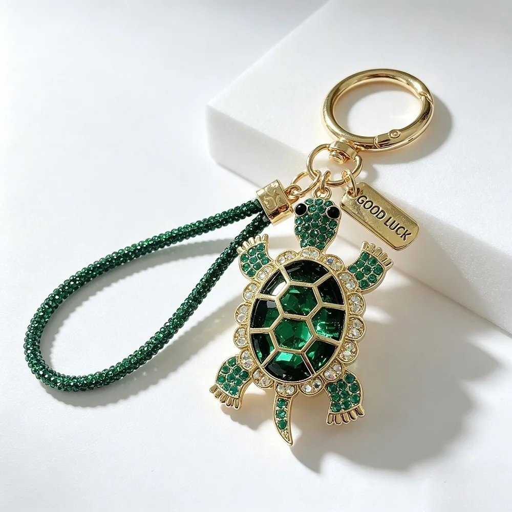 Kreativer Schlüsselanhänger in Form einer Schildkröte aus Kristallimitat, bunter Strass-Schildkröten-Schlüsselring, Anhänger in Form einer Meeresschildkröte, Geschenk für die Freundin. – Detail 6