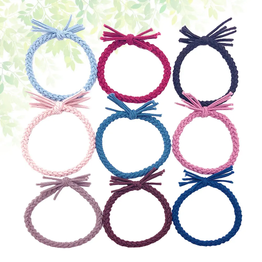 

9 Pcs Elastic Hair Tie Decorative Ties Braided Accessories for Elastics Ring Bands