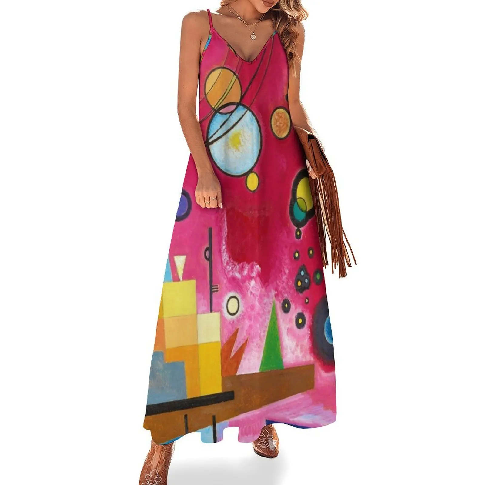 

Wassily Kandinsky Heavy Red (1924) Sleeveless Dress Long veiled dresses dresses summer