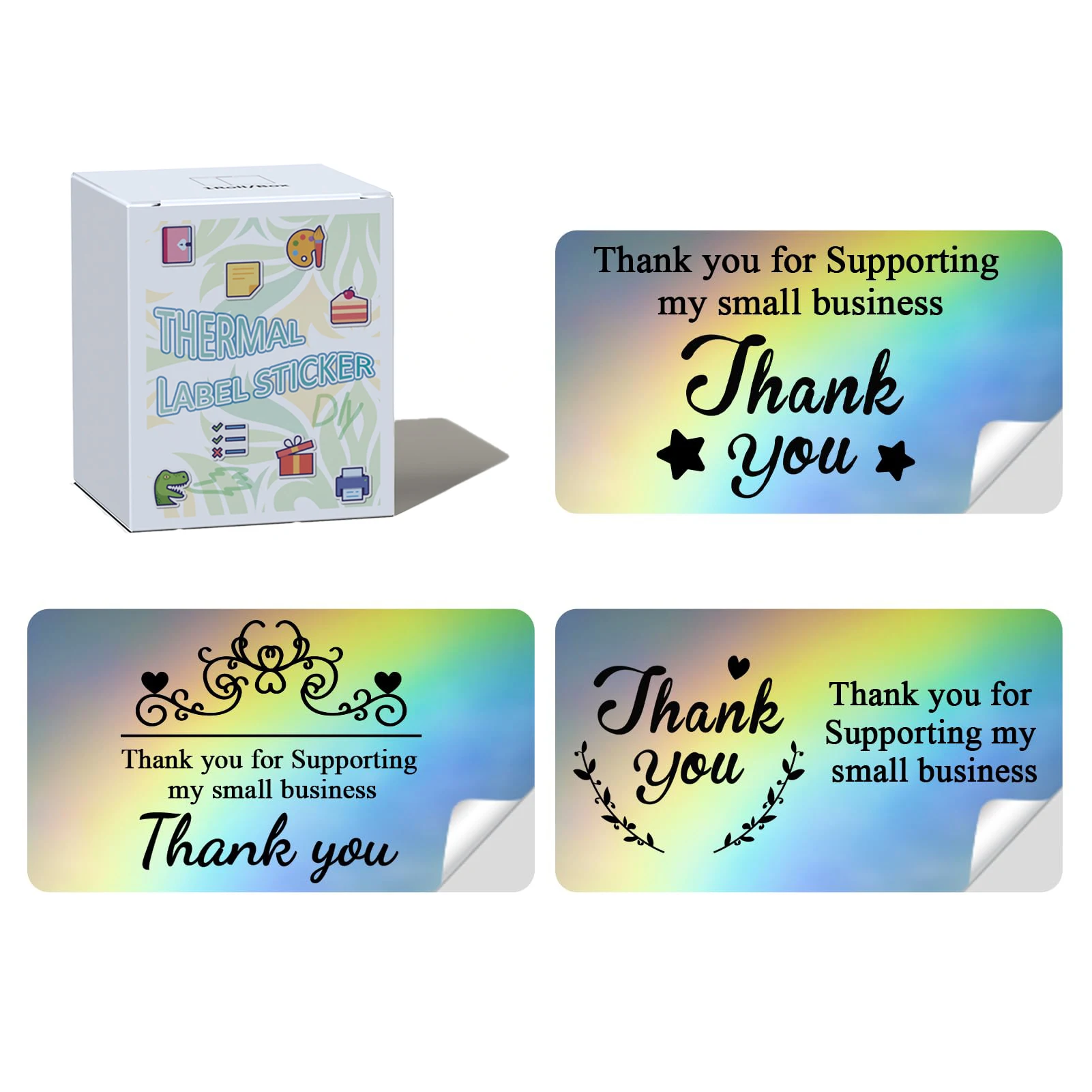 230pcs 40x30mm (3.99x3.0cm) Holographic Thermal Labels - Fit Phomemo M110/M220/M221/M150/M250/M260 Label Printers
