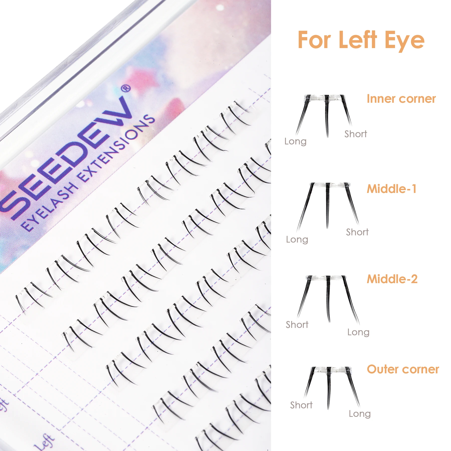 SEEDEW Katzenpfoten-Unterwimpern, natürliche, dünne, segmentierte Unterwimpern, Cluster, anfängerfreundliche falsche Wimpern, für das tägliche Make-up – Detail 4