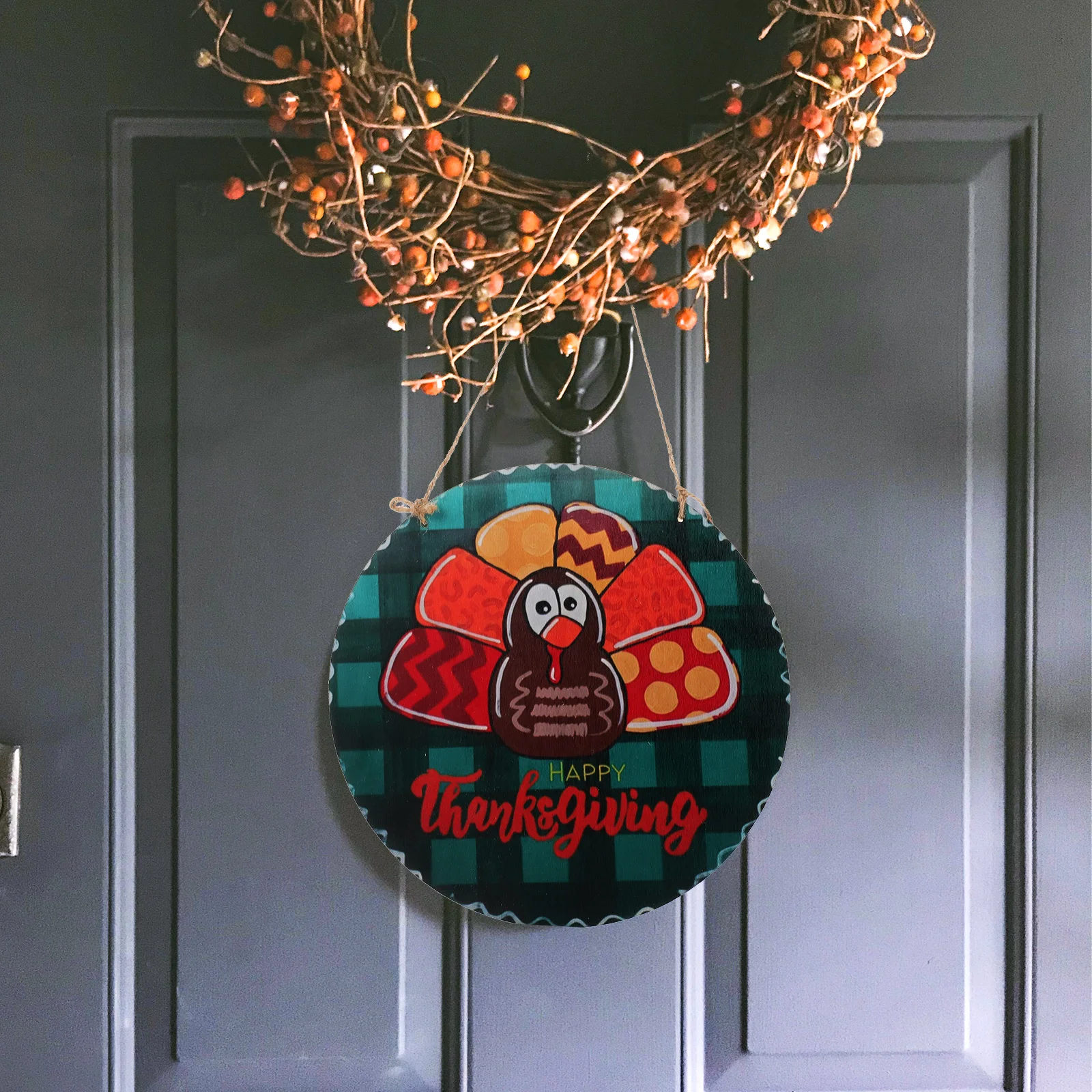

5pcs Wooden Circle Sign Unfinished Wood Slices DIY Craft Material Rustic Round Chips Graffiti Tags Door Hanging Ornament For