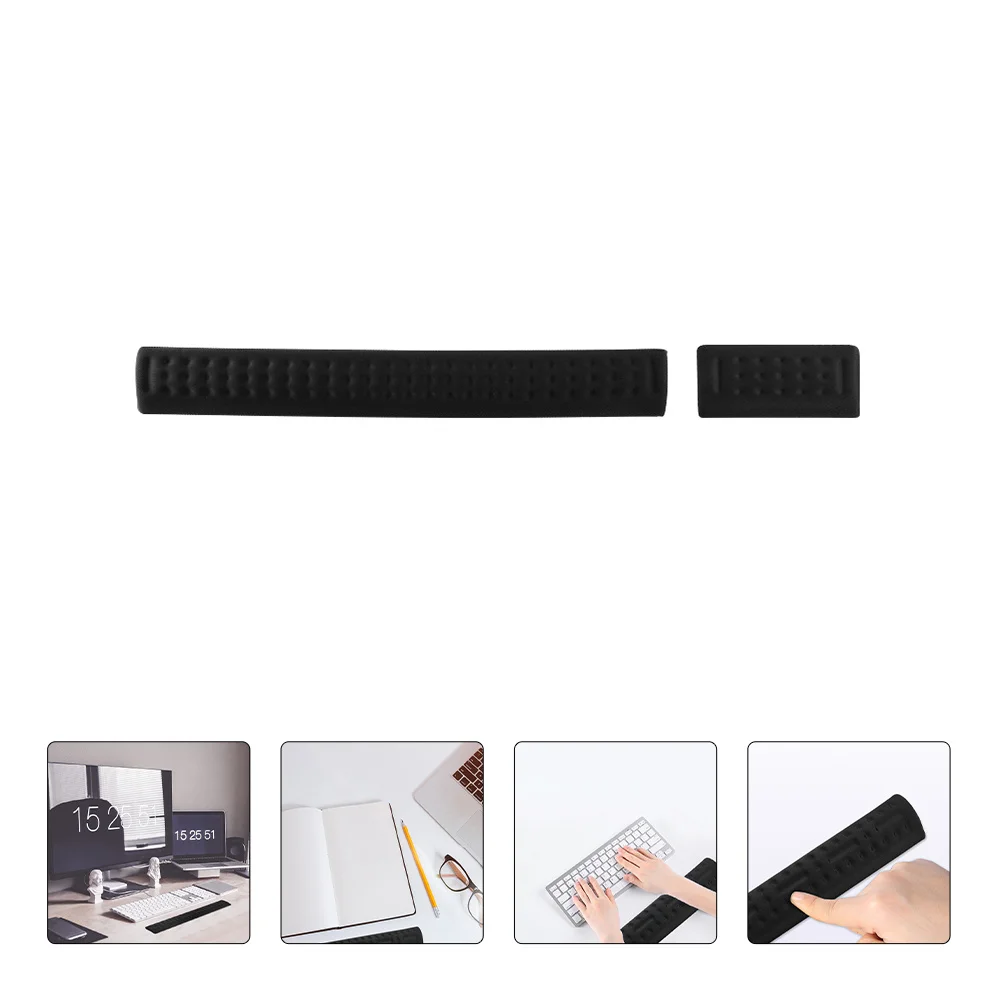 

2pcs Keyboard Rest Pad Set Mouse Non-Slip Mouse Pad Mat Non-Slip Support For Gaming Office Memory Foam Hand Cushion