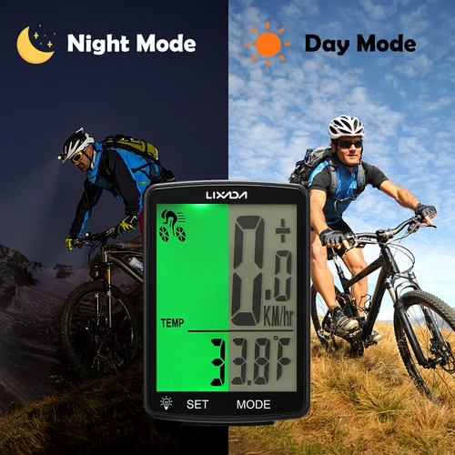 Imagen 2 del producto Nuevo Ordenador inalámbrico para bicicleta, pantalla LCD multifuncional, ordenador para bicicleta de montaña, velocímetro, odómetro, resistente al agua IPX6