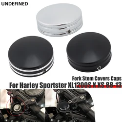 Fit For Harley Sportster Upper Fork Stem Nut Cap Covers Motorcycle Axle Cover Cap XL1200S XL1200X XL1200XS 1988-2013