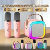 New K12 karaoke machine with 1-2 wireless microphones, HiFi home singing speaker, portable Bluetooth speaker for 2025