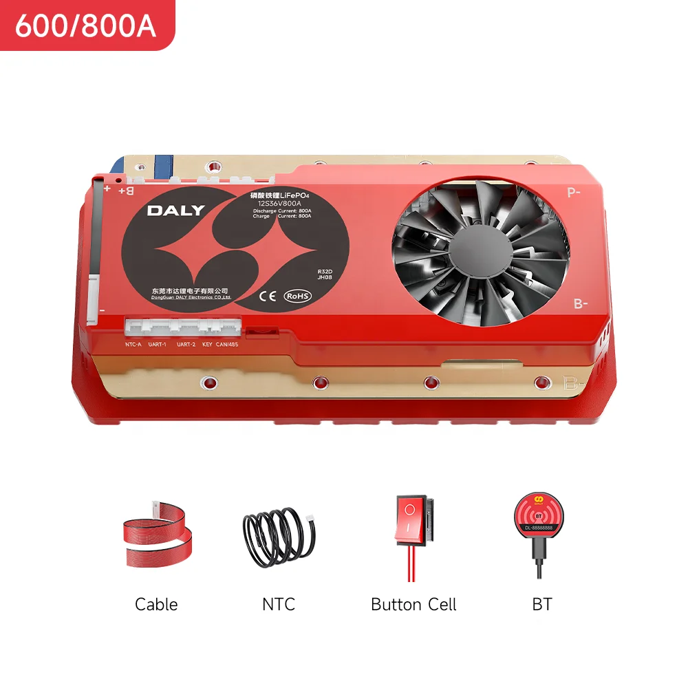 Daly Smart High Current 600A 800A 8S-24S BMS 8S 24V 16S 48V Li-ion LifePO4 Lithium Battery Management System Forklifts BMS