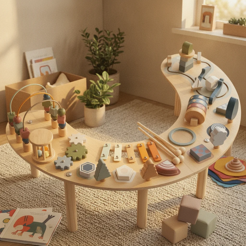 moon-shaped-activity-table-hand-eye-coordination-wooden-activity-table-tabletop-sensory-for-preschoolers