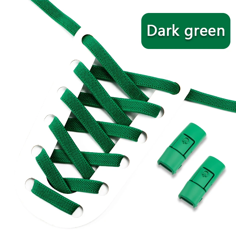 No Tie Schnürsenkel Press Lock Schnürsenkel ohne Krawatten Elastische Schnürsenkel Sneaker Kinder Erwachsene 8MM Verbreiterte flache Schnürsenkel für Schuhe