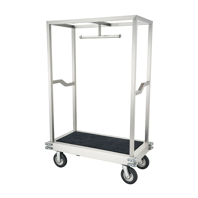 Silent wheel sand steel sealed glaze frame black carpet luggage cart trolley