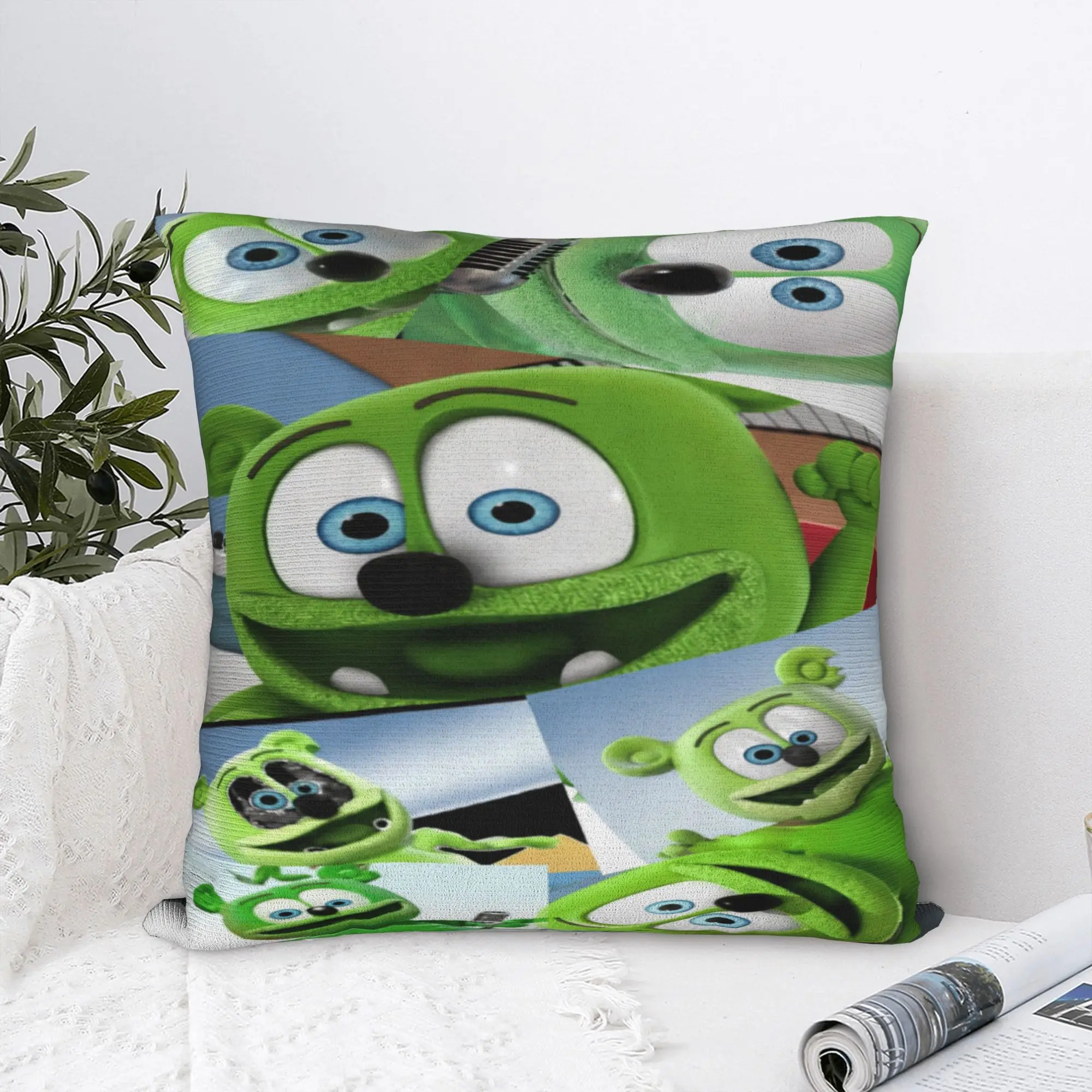 Home Decoration  Gummibars bear Pillowcases Merch  Pillow Cover Square Multiple Sizes