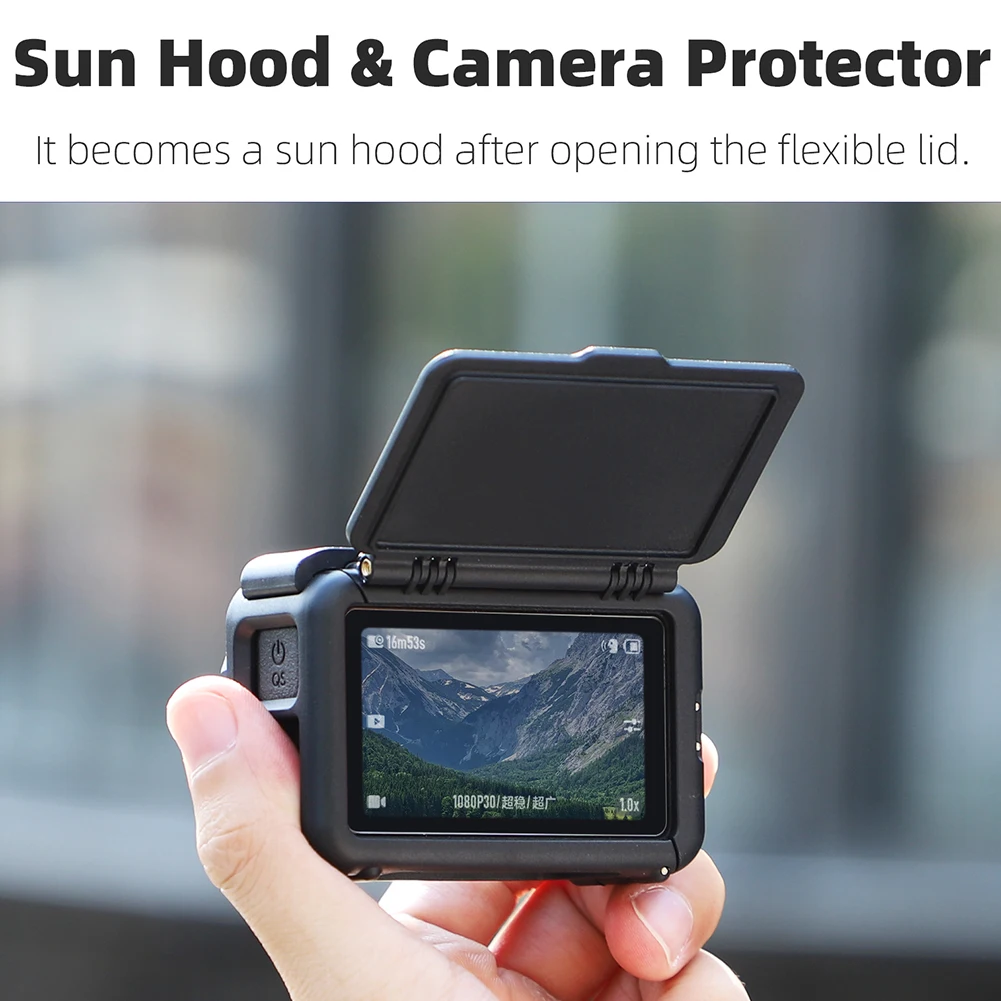 Funda protectora con marco protector de jaula de cámara parasol para DJI Action 5 Pro Action 4 Action 3