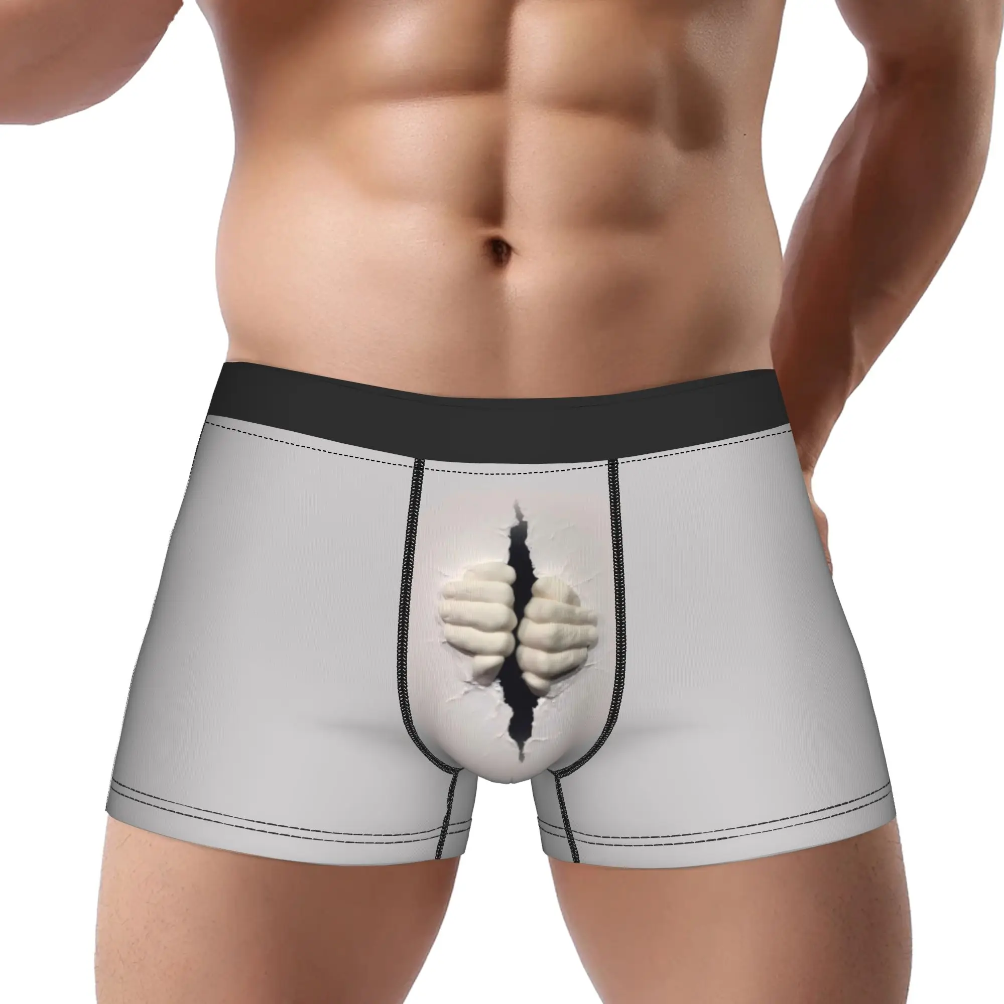 

Breaking Through Funny Funny Underpants Breathbale Panties Men's Underwear Print Shorts Boxer Briefs