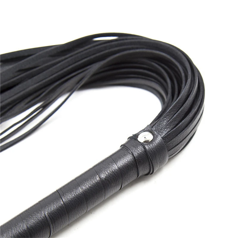 PU Leather Pimp Whip Racing Riding Crop Party Flogger Mankiety ręczne Queen Black Horse Riding Whip Equipment