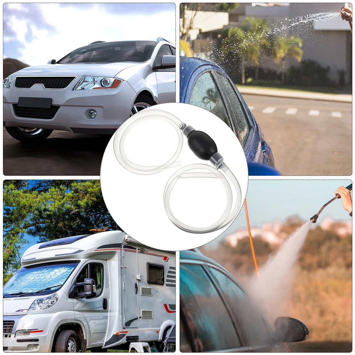 

Hand Squeeze Oil Extractor Large Sphere High Flow Rate Durable Manual Fuel Transfer Pump For Water Oil Siphon