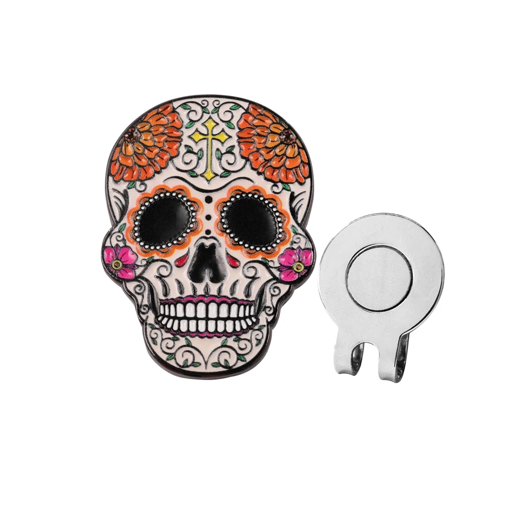 Skull Ball Mark Golf Accessories Golf Ball Marker Hat Clip
