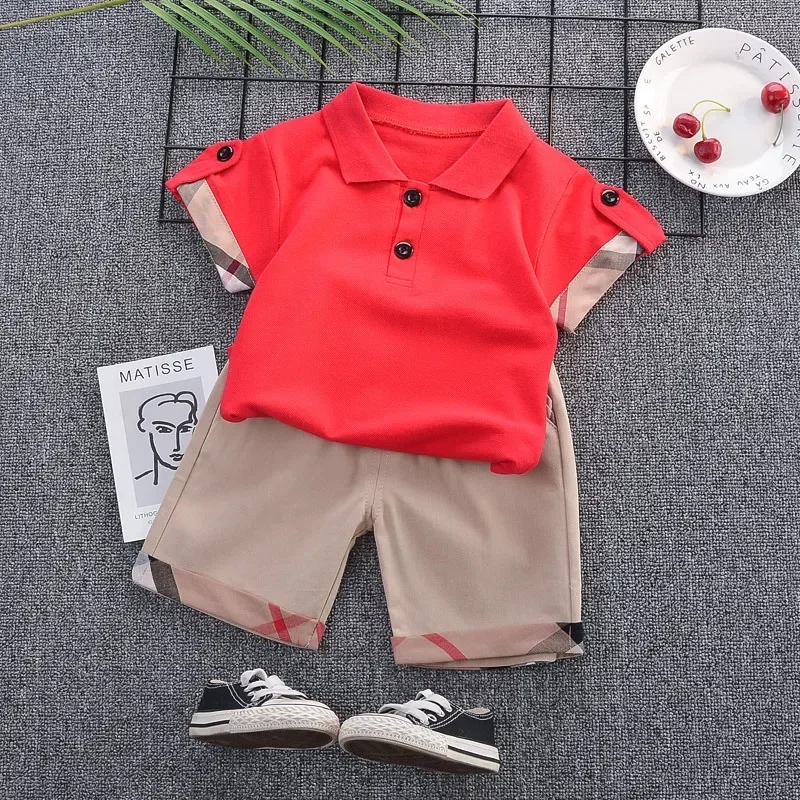 DIIMUU Baby Boys Clothing Sets T-shirt + Shorts Kids Girl Outfits Suits Children Summer Wear Infant Toddler Tee Shirts + Pants