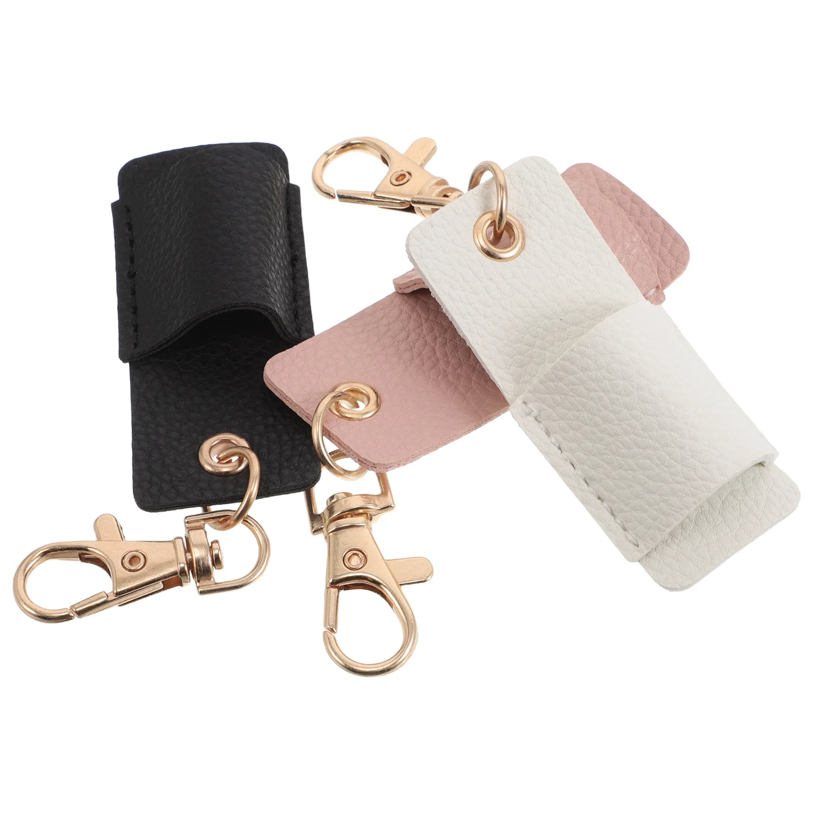 

3pcs Keychain Single Slot Portable Lanyard Pen Holder Anti Slip Pouch For Single Pen Case Doctors Office Use