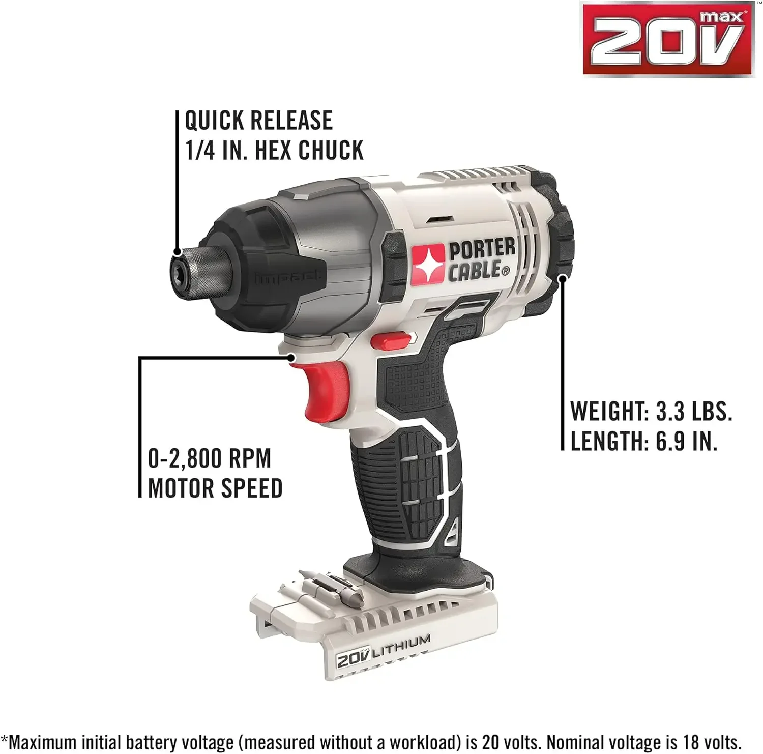 -20V MAX* Cordless Drill Combo Kit, 4-Tool (PCCK615L4)