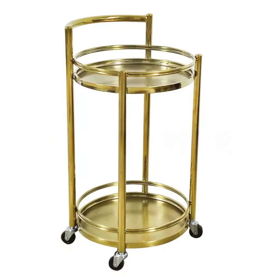 Stainless steel, food delivery cart mobile, garden wine cart, titanium service cart hotel trolley, luxury wine cart