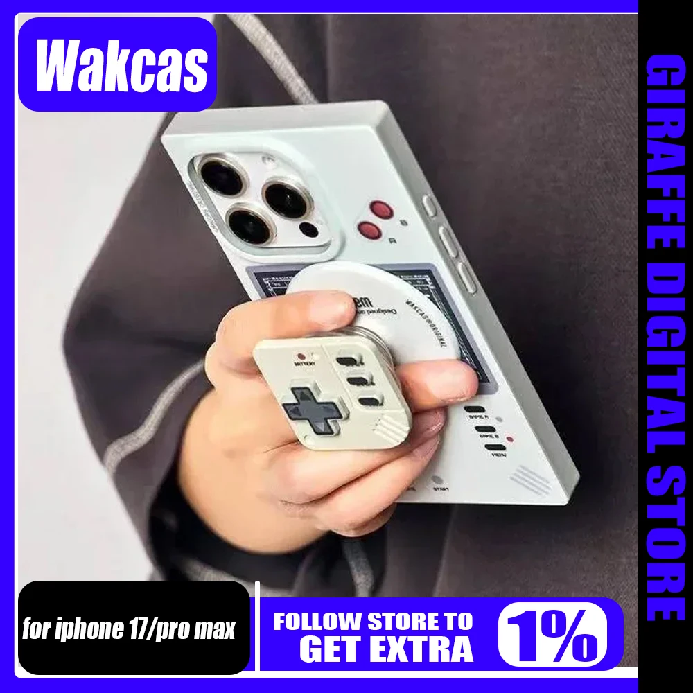

WAKCAS Magnetic Frosted Retro Phone Case for iPhone 16 pro Max iPhone 17 pro Max - Personalized Gaming Gift Fashion phone case