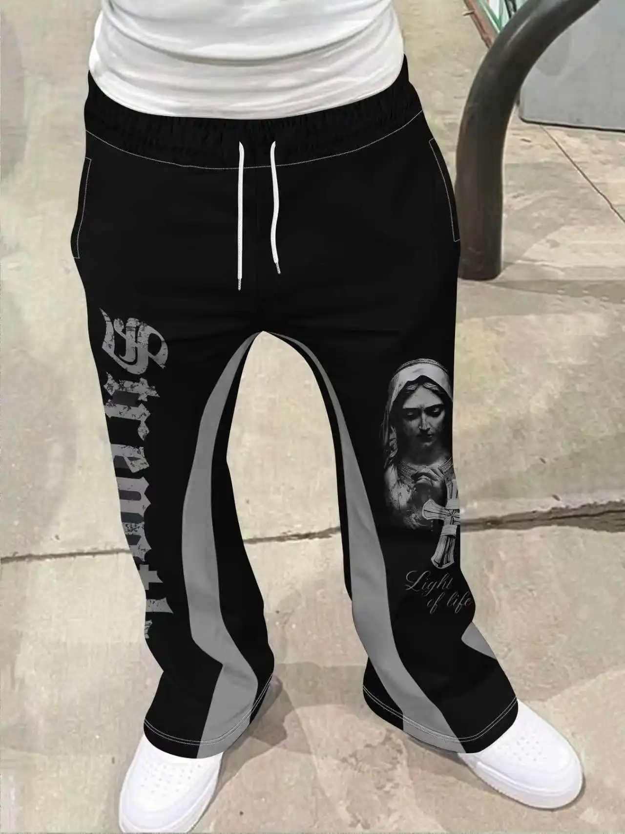 

Y2k Flared Pants Trousers Casual Sweatpants Mid Waist Sporty Female Clothes Streetwear Hip Hop Vintage Pants Men Loose 3D Print