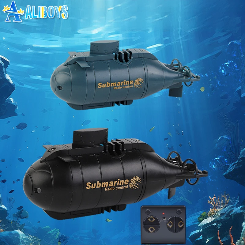 

RC Speedboat Submarine Boat Simulation Mini Ship Electric Diving Model Remote Control Waterproof Toy Boy Children Birthday Gift