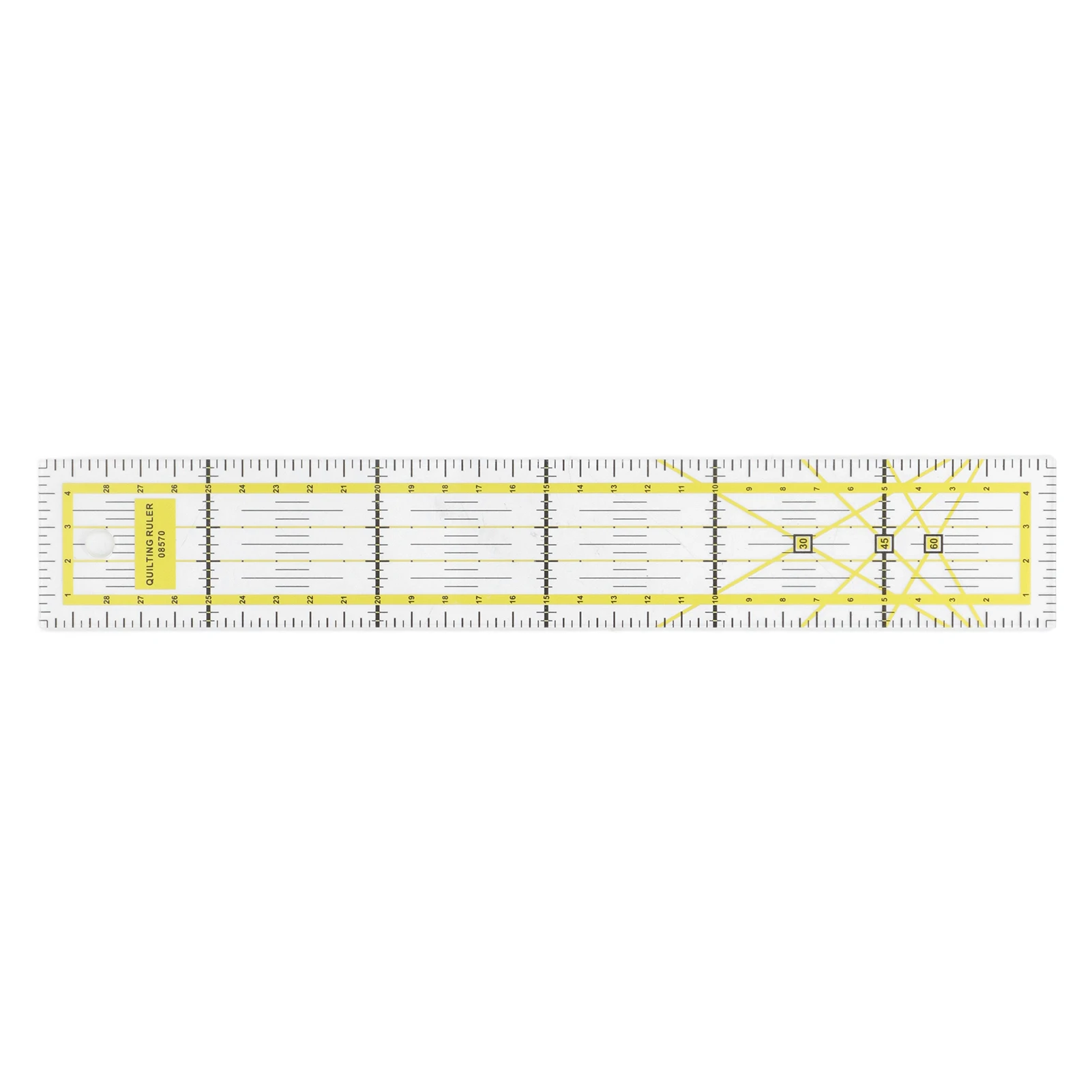 New Acrylic Quilting Ruler Yellow 5x30cm Patchwork Ruler Fabric Cutting Ruler Patchwork Sewing