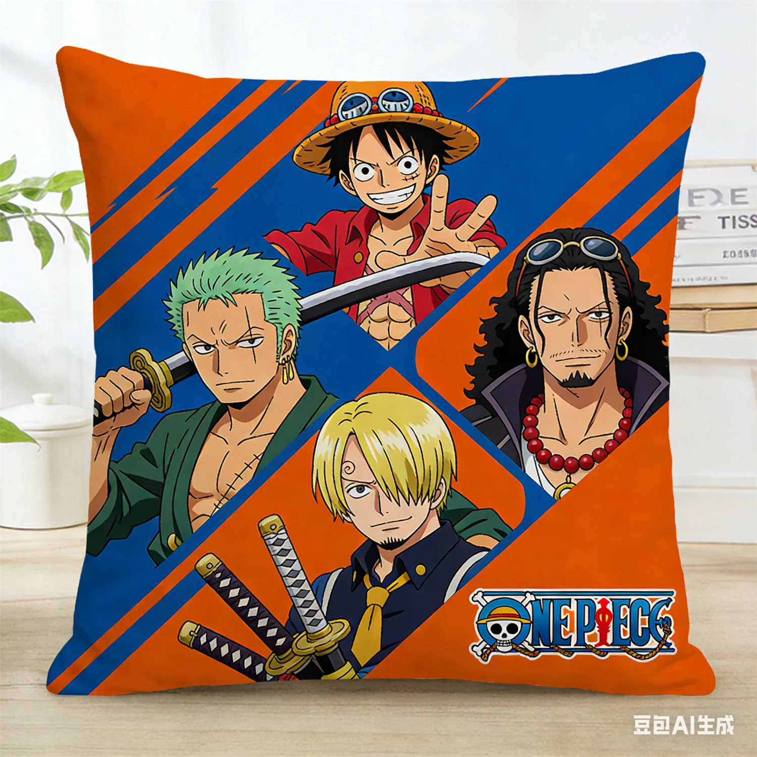 Einteiliger Kissenbezug, dekorativer Kissenbezug mit Anime-Fan-Favoriten-Charakter-Aufdruck für Schlafzimmer, Wohnzimmer und Anime-Enthusiasten