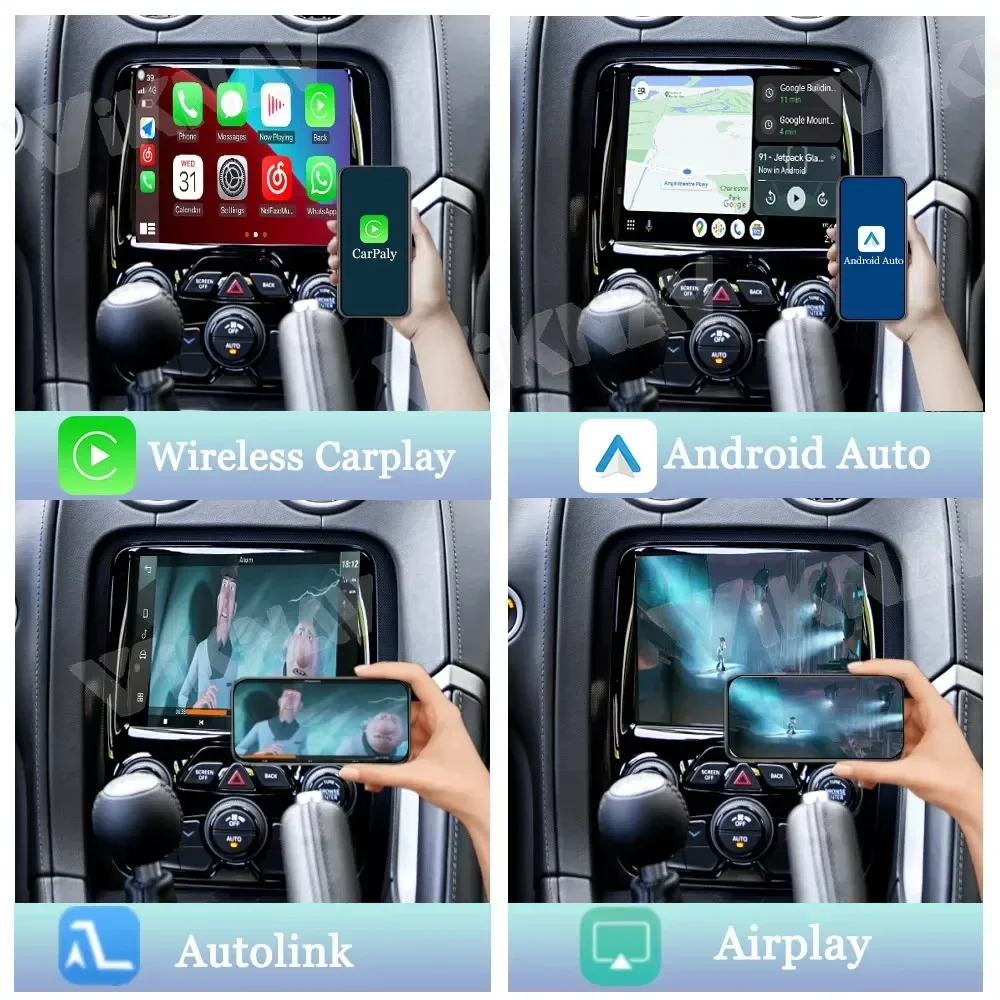 Viknav Linux For Dodge Viper 2013-2016 Car Screen Decoder Interface Box Multimedia Android Auto GPS Wireless Carplay BT Stereo