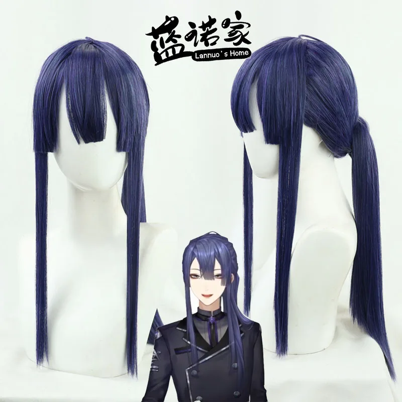 الظاهري YouTuber VTuber ناجاو كي أنيمي تأثيري الباروكات الألياف مقاومة للحرارة الشعر الاصطناعية + غطاء شعر مستعار