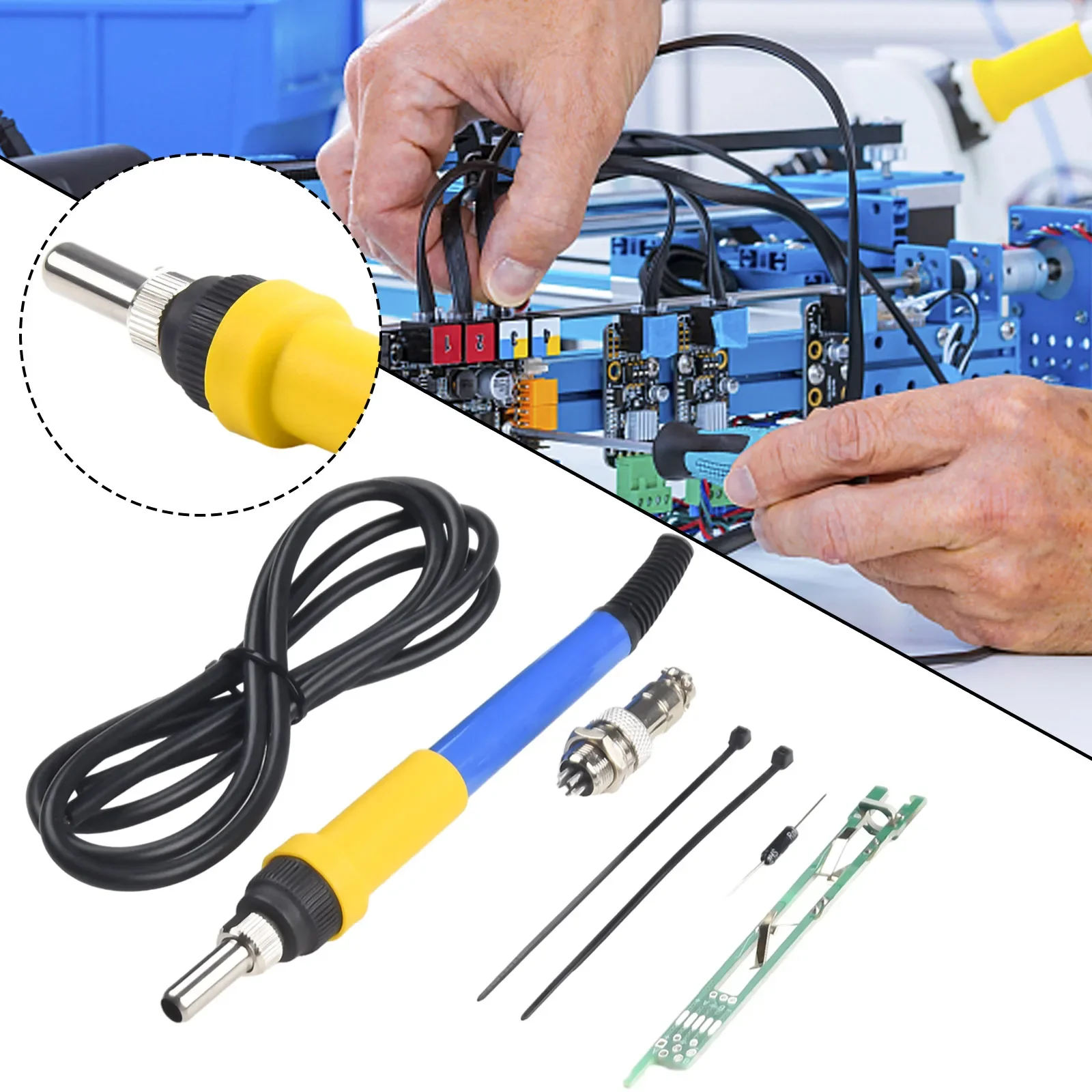 Solder Handle Kit Handle LED Digital Metal Processing Soldering Iron 907 Turn T12 Easy To Install Easy To Use New