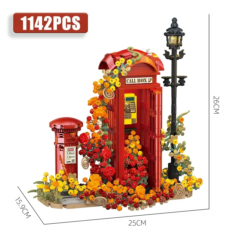 1142pcs-creative-vintage-telephone-booth-with-eternal-flower-jj9207-building-blocks-city-classic-call-box-bricks-toy-girl-gift