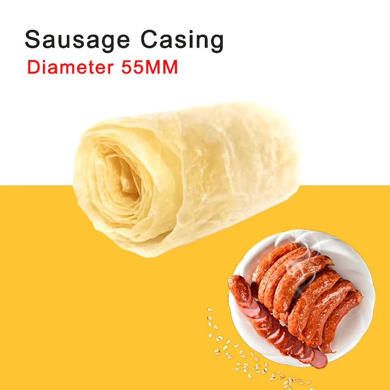 8M*85mm Sausage Casing For Sausage BBQ Steam Sausages Shells Can be Smoked Meat Ham Maker Tools Kitchen Tools