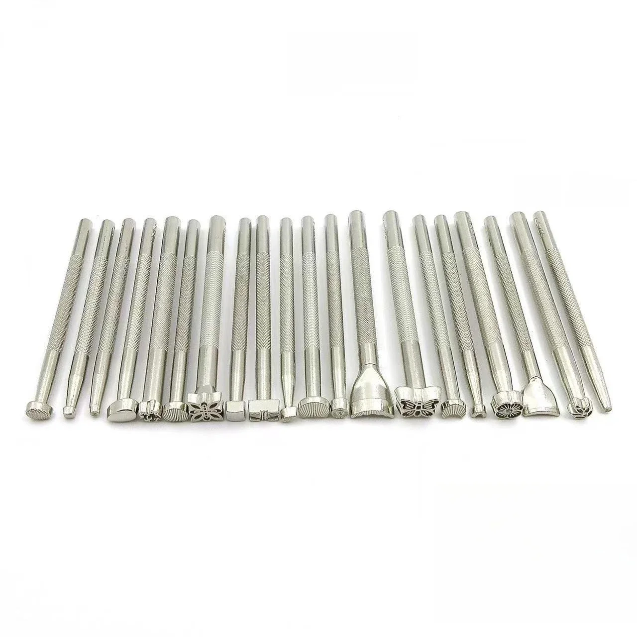 20 stks Lederen Stempel Afdrukken Tool Kit Legering Stempel Punch Set Carving Zadel Maken Gereedschap voor Leer Craft DIY Kunstwerk