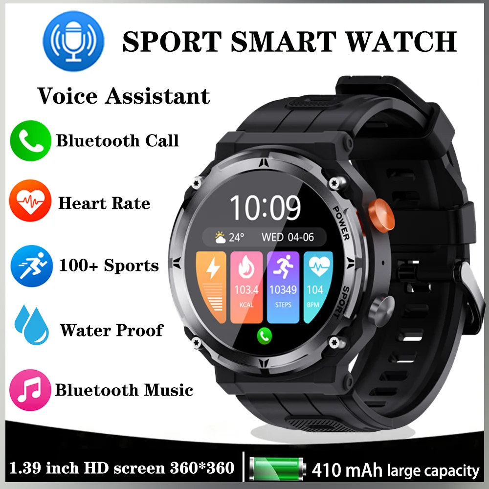 

Xiaomi Mijia Smartwatch Hombre Outdoor Sports Watches Voice Assistant Bluetooth Calls Heart Rate Monitoring Waterproof Men Watch