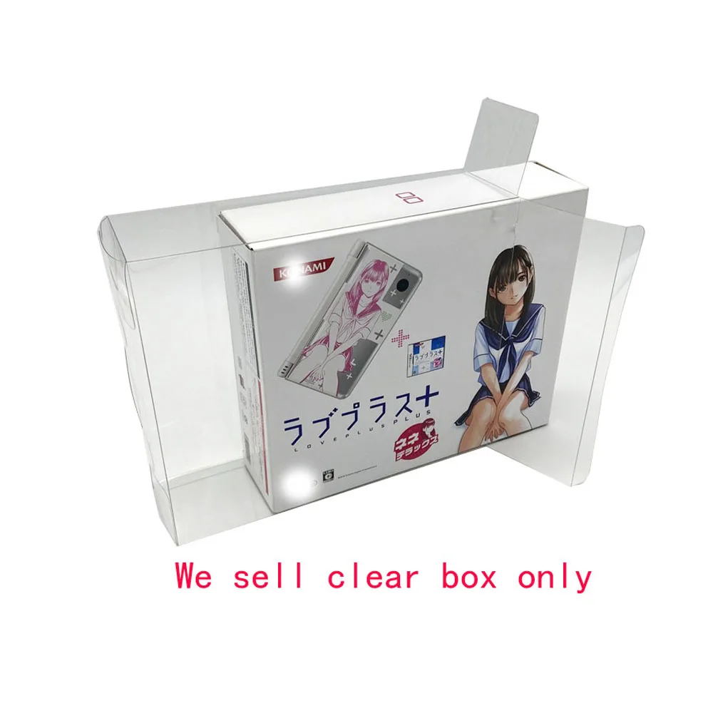 Transparent PET cover   box for NDSI LL Japan  limited version game console  colorful  box  storage display  box