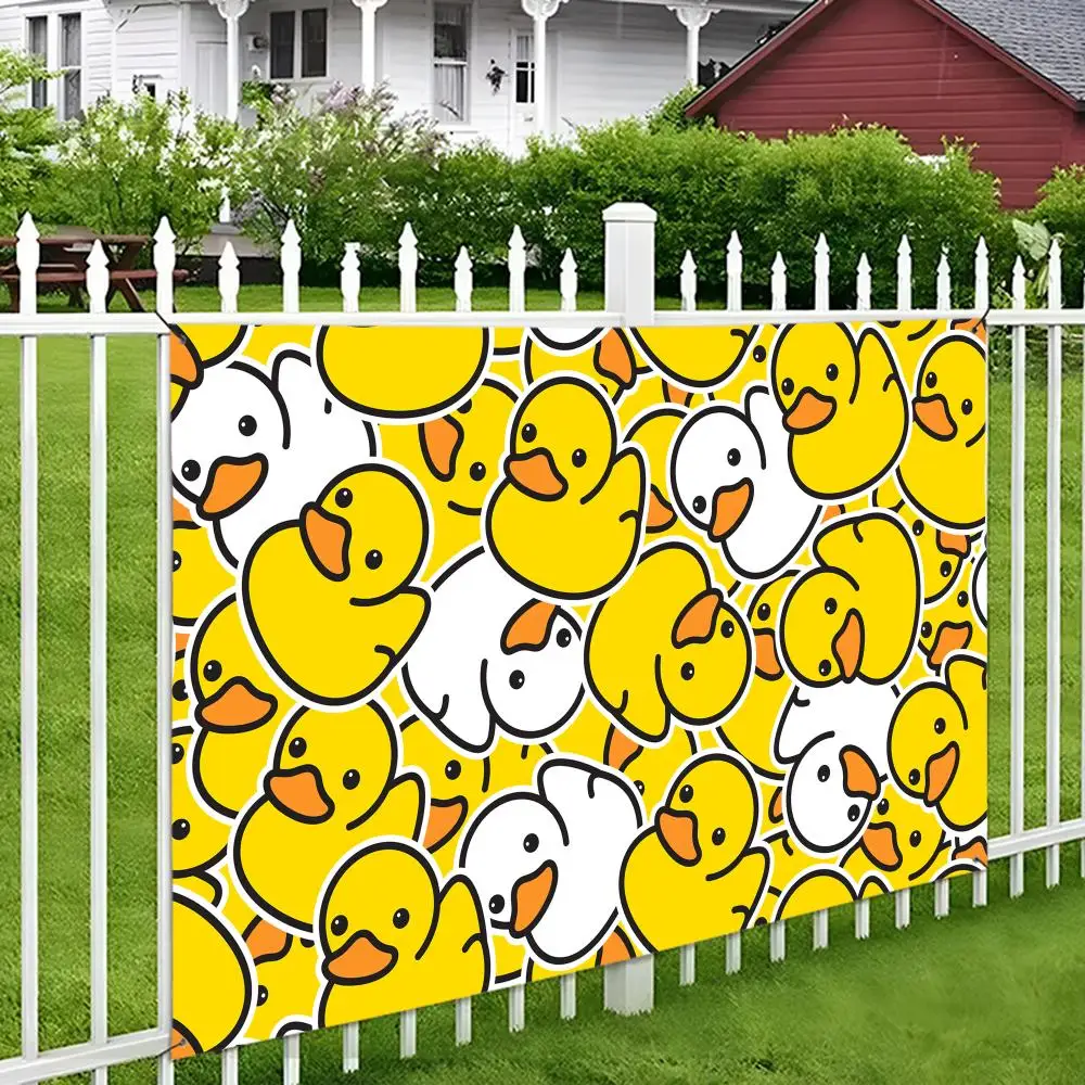 Cartoon Rubber Duck Flags Aesthetic Wall Tapestry Printed Wall Hanging Living Room Party Outdoor Decor