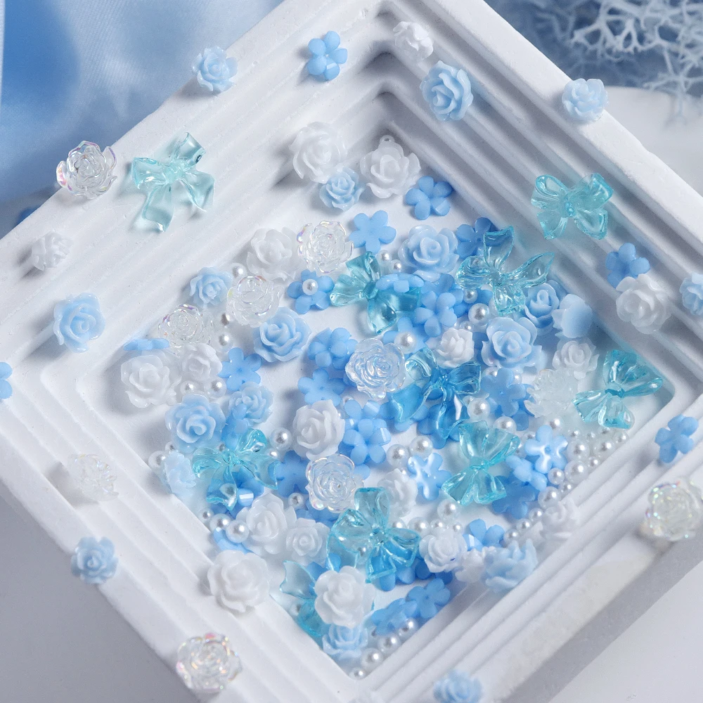 Bunga Akrilik Biru Campuran, R - Resin Art Of Rose ulasan dan harga